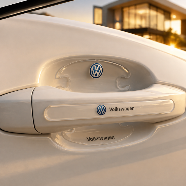 فیلم محافظ دستگیره درب خودرو فولکس واگن (Volkswagen) مدل TPU شفاف و ضد خش